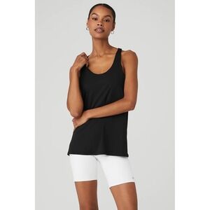 ALO Don't‎ Get It Twisted Black Tank Women's Size Small/XS